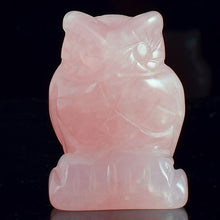 Load image into Gallery viewer, Carved Owl Natural Crystal 1.5 inch Figurine Handmade