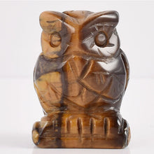 Load image into Gallery viewer, Carved Owl Natural Crystal 1.5 inch Figurine Handmade