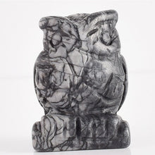 Load image into Gallery viewer, Carved Owl Natural Crystal 1.5 inch Figurine Handmade