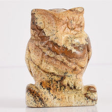 Load image into Gallery viewer, Carved Owl Natural Crystal 1.5 inch Figurine Handmade