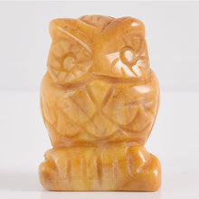 Load image into Gallery viewer, Carved Owl Natural Crystal 1.5 inch Figurine Handmade