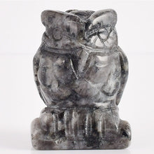 Load image into Gallery viewer, Carved Owl Natural Crystal 1.5 inch Figurine Handmade