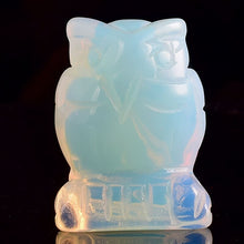 Load image into Gallery viewer, Carved Owl Natural Crystal 1.5 inch Figurine Handmade