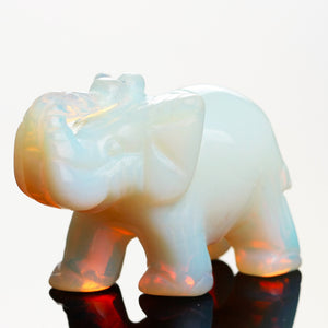 Elephant Natural Crystal carved 1.5 inch Figurine