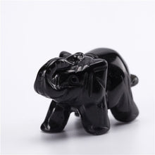 Load image into Gallery viewer, Elephant Natural Crystal carved 1.5 inch Figurine