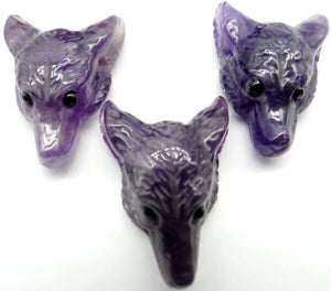 Natural Crystal Wolf Head