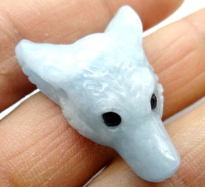 Natural Crystal Wolf Head