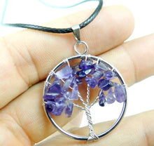 Load image into Gallery viewer, Natural Cyrstal Wisdom Tree Charm