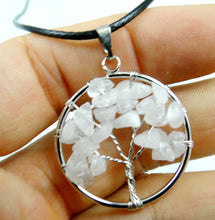 Load image into Gallery viewer, Natural Cyrstal Wisdom Tree Charm