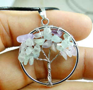 Natural Cyrstal Wisdom Tree Charm