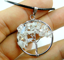 Load image into Gallery viewer, Natural Cyrstal Wisdom Tree Charm