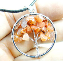 Load image into Gallery viewer, Natural Cyrstal Wisdom Tree Charm