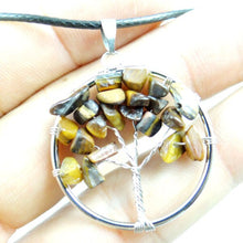 Load image into Gallery viewer, Natural Cyrstal Wisdom Tree Charm