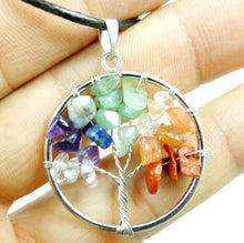 Load image into Gallery viewer, Natural Cyrstal Wisdom Tree Charm