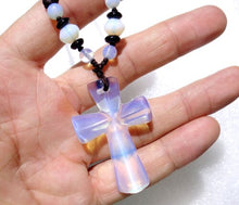 Load image into Gallery viewer, Natural Crystal Cross Pendant