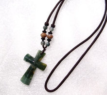 Load image into Gallery viewer, Natural Crystal Cross Pendant