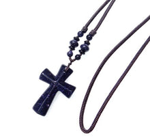 Load image into Gallery viewer, Natural Crystal Cross Pendant