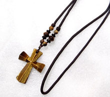 Load image into Gallery viewer, Natural Crystal Cross Pendant