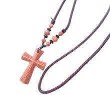 Load image into Gallery viewer, Natural Crystal Cross Pendant