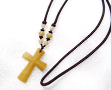 Load image into Gallery viewer, Natural Crystal Cross Pendant