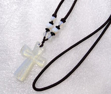 Load image into Gallery viewer, Natural Crystal Cross Pendant