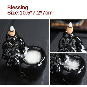 Tower Ceramic Backflow Aromatherapy Incense Burner - 8 Styles