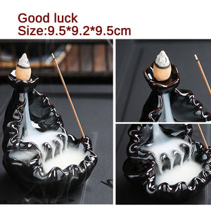 Tower Ceramic Backflow Aromatherapy Incense Burner - 8 Styles