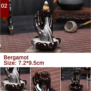 Tower Ceramic Backflow Aromatherapy Incense Burner - 8 Styles