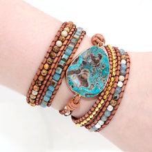 Load image into Gallery viewer, Unique Mixed Natural Stones 5 Strands Wrap Handmade Bracelet