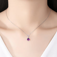 Load image into Gallery viewer, S925 Sterling Silver Delicate Triangle Natural Rainbow Stone Women&#39;s Necklace