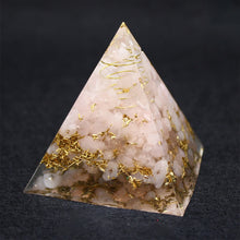 Load image into Gallery viewer, Orgonite Pyramid Spiritual Healing Energy Converter Metatron Meditation Natural Crystal Rock Quartz Jewelry Reiki Chakra Stones