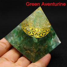 Load image into Gallery viewer, Orgonite Pyramid Spiritual Healing Energy Converter Metatron Meditation Natural Crystal Rock Quartz Jewelry Reiki Chakra Stones