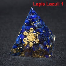 Load image into Gallery viewer, Orgonite Pyramid Spiritual Healing Energy Converter Metatron Meditation Natural Crystal Rock Quartz Jewelry Reiki Chakra Stones