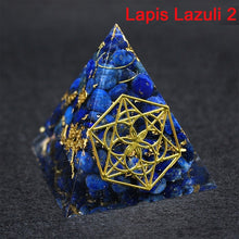 Load image into Gallery viewer, Orgonite Pyramid Spiritual Healing Energy Converter Metatron Meditation Natural Crystal Rock Quartz Jewelry Reiki Chakra Stones