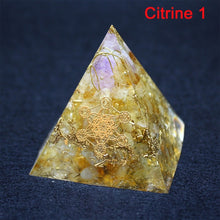 Load image into Gallery viewer, Orgonite Pyramid Spiritual Healing Energy Converter Metatron Meditation Natural Crystal Rock Quartz Jewelry Reiki Chakra Stones