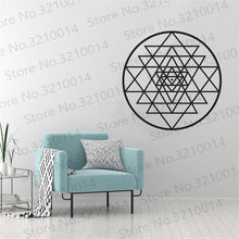 Load image into Gallery viewer, Sri Yantra Sacred Geometry Removable Wall Sticker