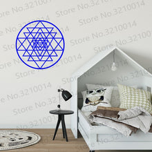 Load image into Gallery viewer, Sri Yantra Sacred Geometry Removable Wall Sticker