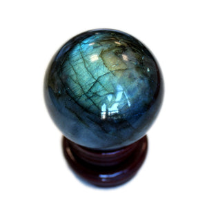 1pc Natural rainbow labradorite sphere 45mm