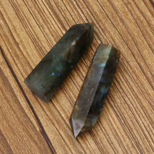 2pcs/Bag Labradorite Natural Fluorite Dream Crystal Wand