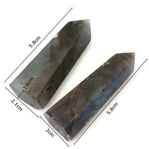 2pcs/Bag Labradorite Natural Fluorite Dream Crystal Wand