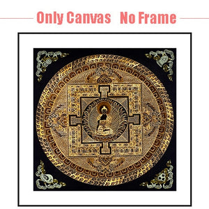 Tibetan Thangka Mandala Art Paintings Buddha Art Wall Pictures Home Decor Culture Spiritual Canvas Painting Religion Canvas Art