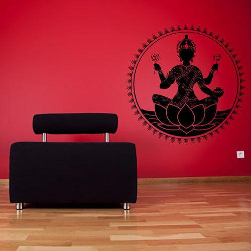 Buddha Sitting Silhouette Wall Cling