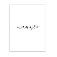 Load image into Gallery viewer, Yoga Spiritual Canvas Painting Art Poster Wall Decor , Be Present / Namaste / Breathe Calligraphy Yoga Wall Art Prints