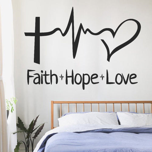 Faith Hope Love Wall Cling