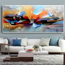 Load image into Gallery viewer, Lord Buddha Abstract Painting on Canvas - Assorted Sizes