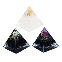 Load image into Gallery viewer, 55 x 55 x 65mm Gathering Fortune Orgonite Pyramid  - 3 Styles