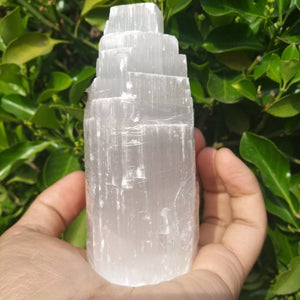 Selenite White Gypsum Skyscraper Castle Tower