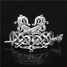 Load image into Gallery viewer, Norse Viking Hair Sticks Runes Dragon Hairpin Knot Amulet Haeds Hair Clips Stick Slide Accessories For Wedding Jewelry